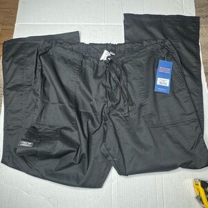 NWT Cherokee Utility Scrub Pants Black Womens Size L